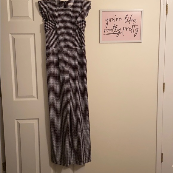 calvin klein houndstooth jumpsuit